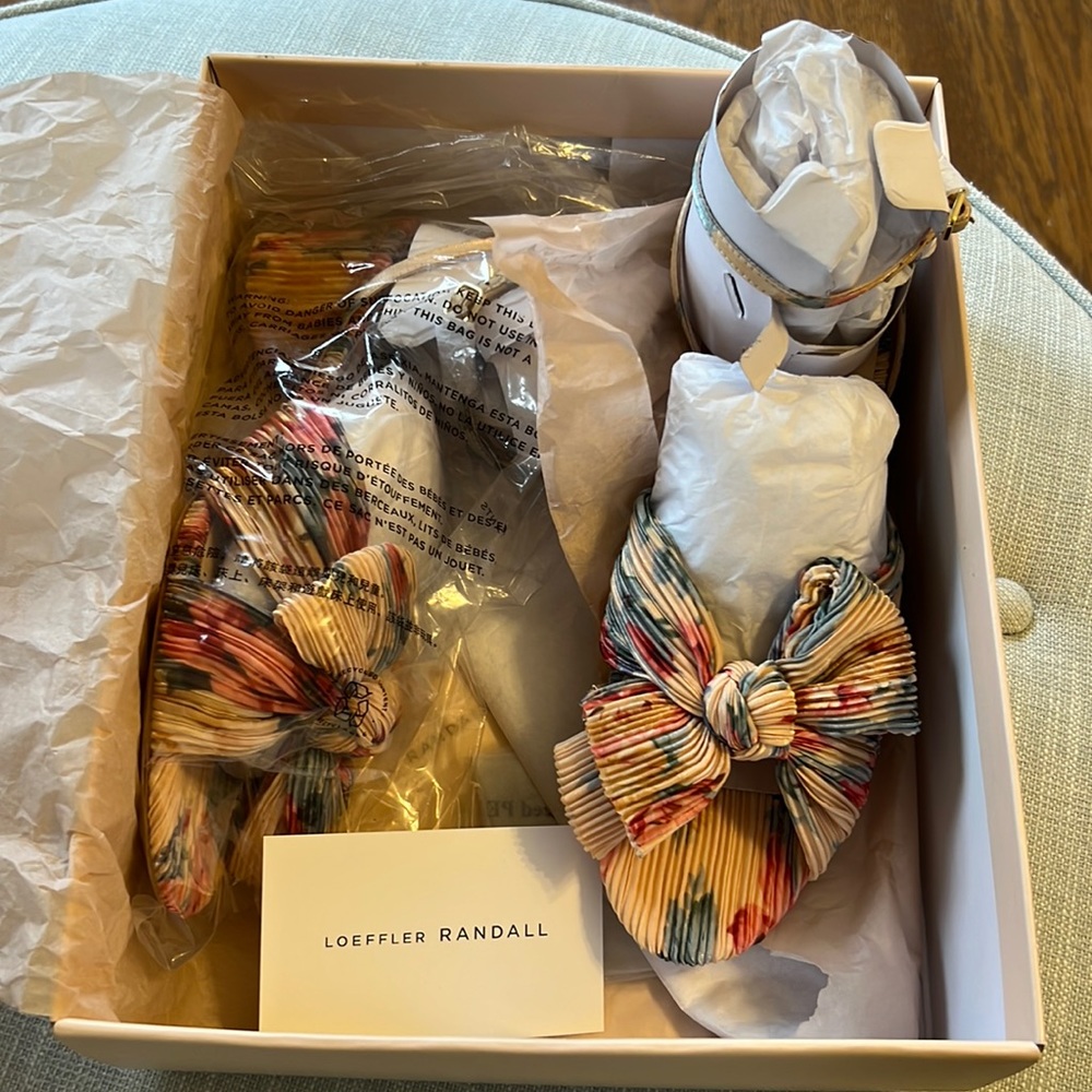 Lowffler Randal Dahlia heel floral shoe.  Unworn. Never used. In box still